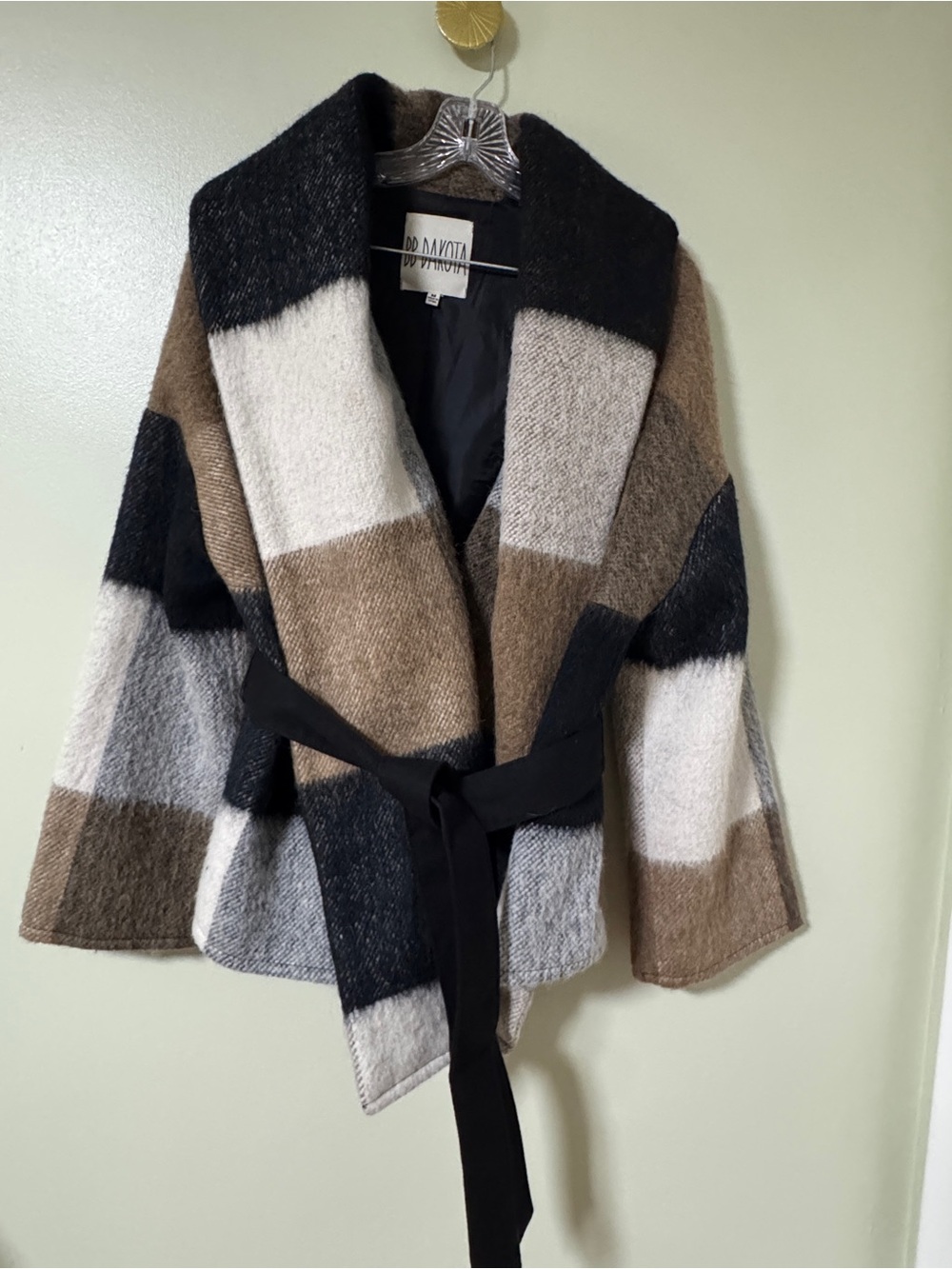 BB Dakota Shawl Style Wool Blend Coat